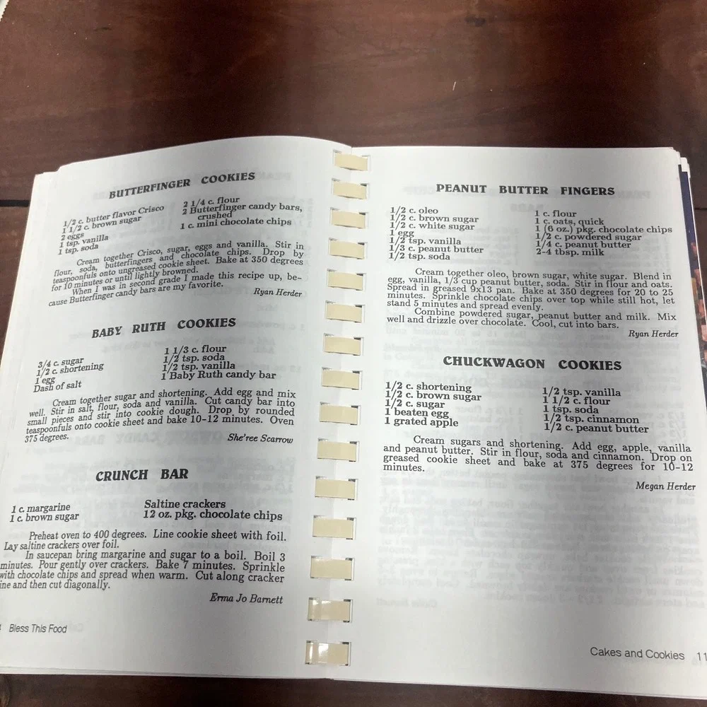 Humboldt Kansas United Methodist Church 1990 Cookbook Bless This Food VTG Spiral